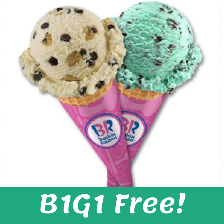 B1G1 Baskin Robbins Ice Cream Cones Southern Savers