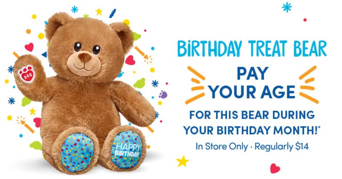 Build-A-Bear: Pay Your Age Birthday Bear :: Southern Savers
