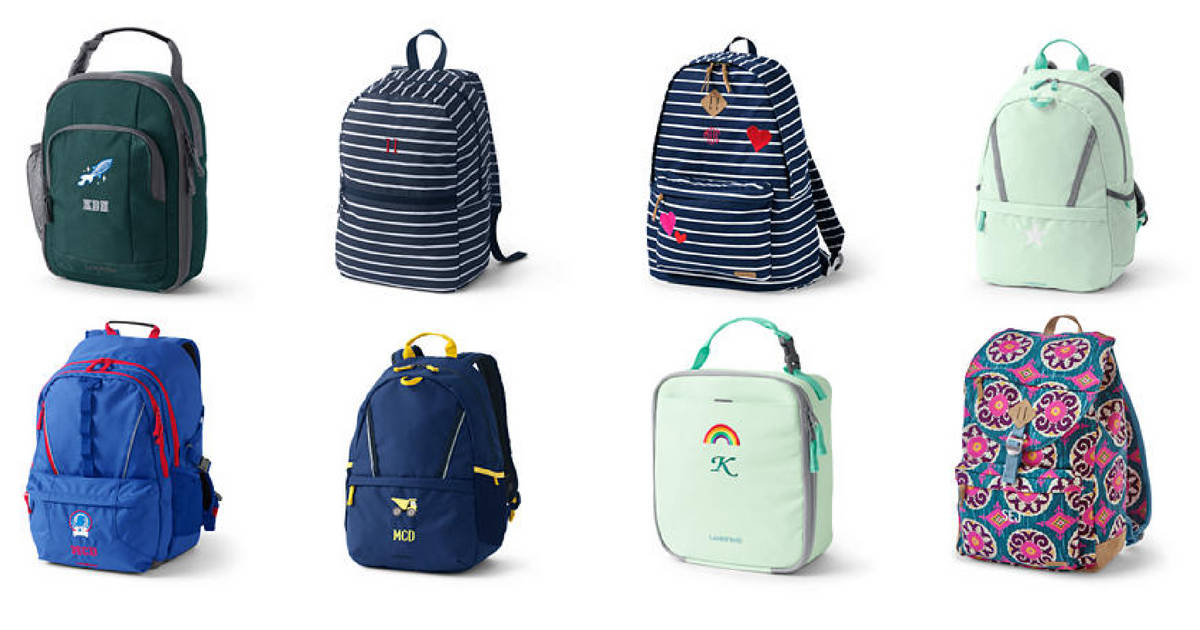 50% Off Lands' End Backpacks + FREE Embroidery / Monogramming +