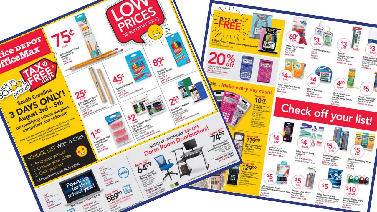Office Depot/Max Ad: 7/29-8/4 | Back to School Deals :: Southern Savers