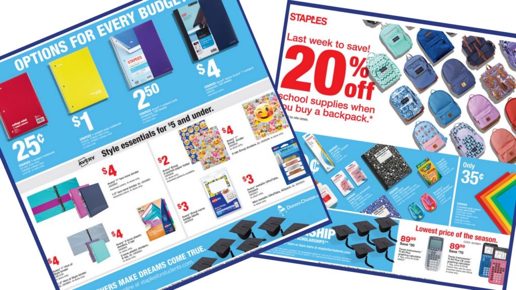 Staples Ad Back to School Deals 7/298/4 Southern Savers