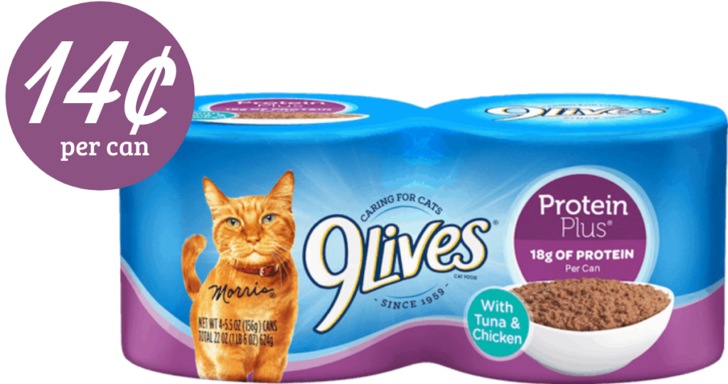 9Lives Coupons | Makes Wet Cat Food 14¢ Per Can
