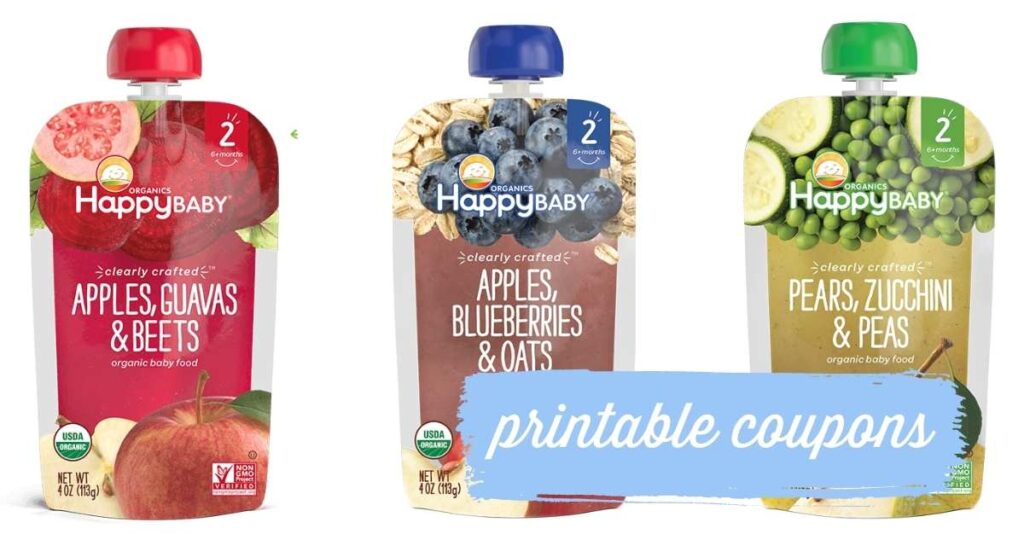 Happy Baby Coupons Makes Clearly Crafted Organic Baby Food 1.75