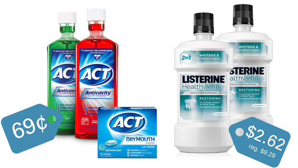 ACT & Listerine Mouthwash at CVS This Week Starting at 69