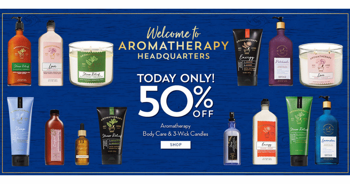 Bath Body Works 50 Off Aromatherapy Candles More