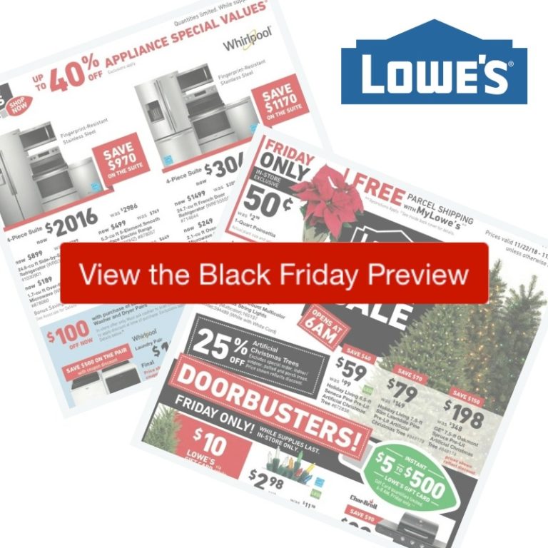 2018 Lowes Black Friday Ad Southern Savers