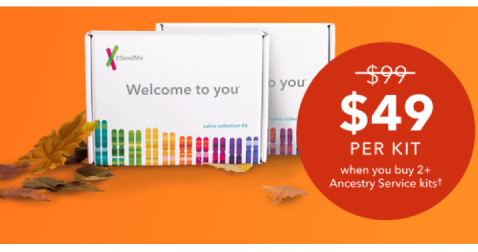 23andme Ancestry Kits for 49 Each Southern Savers