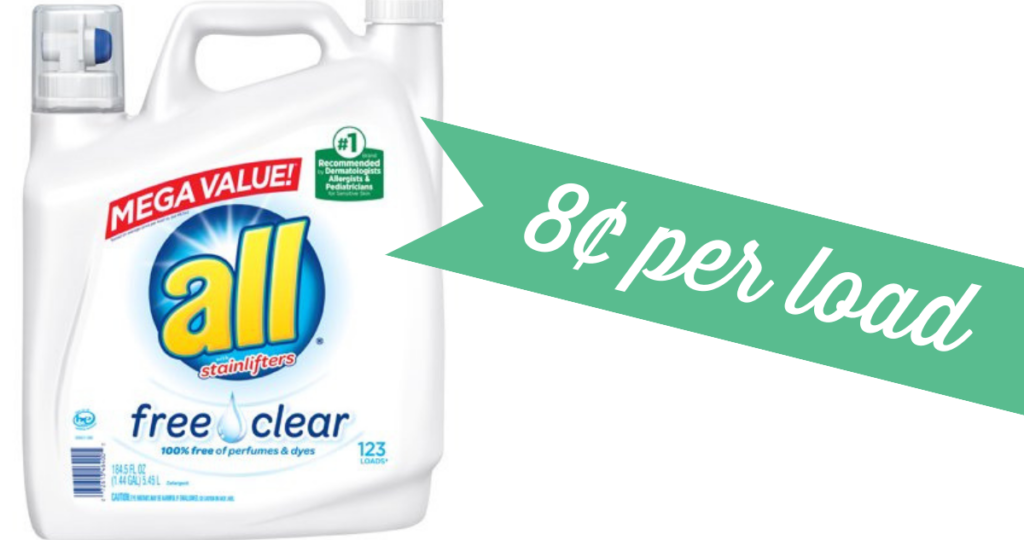 All Laundry Coupon Makes Liquid Laundry Detergent 8¢ Per Load