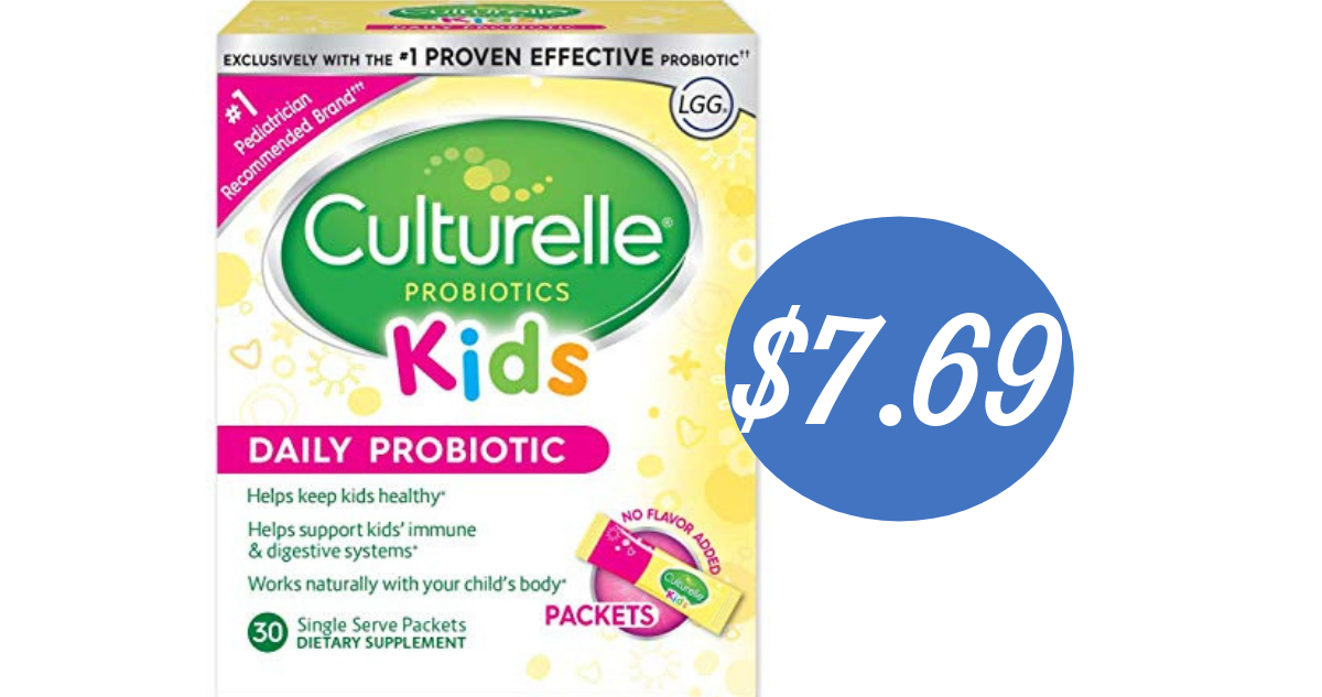 Culturelle Coupon Makes Kids Probiotics 7.69 (reg. 18.69