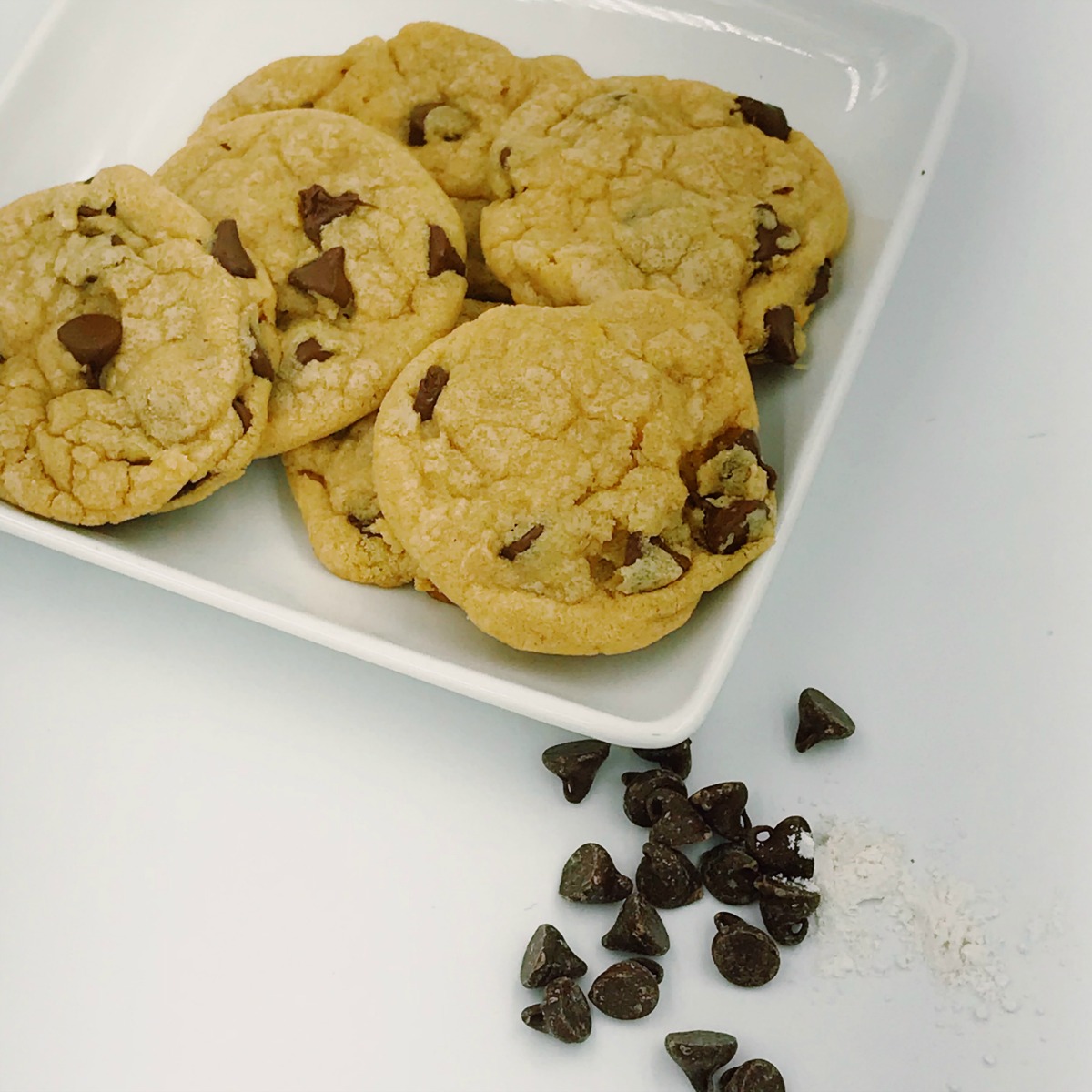 The perfect soft chocolate chip cookie even hours after it's cooled!