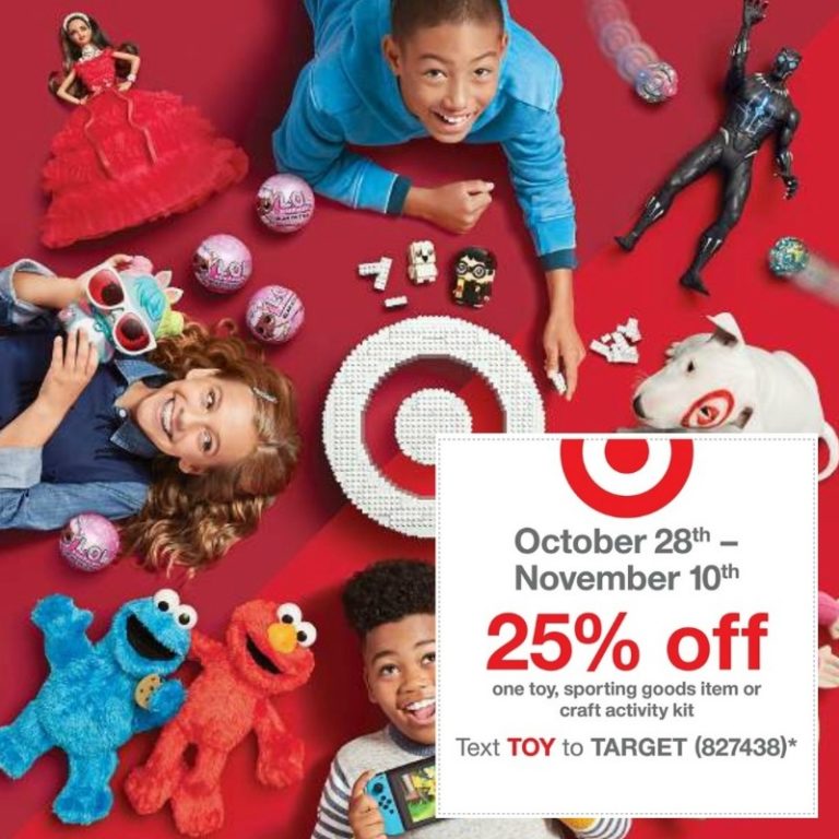 Don't 25 off Any Toy Target Text Coupon Southern Savers