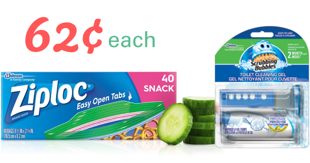 CVS Deal Ziploc Bags & Scrubbing Bubbles for 62¢ Each Southern Savers