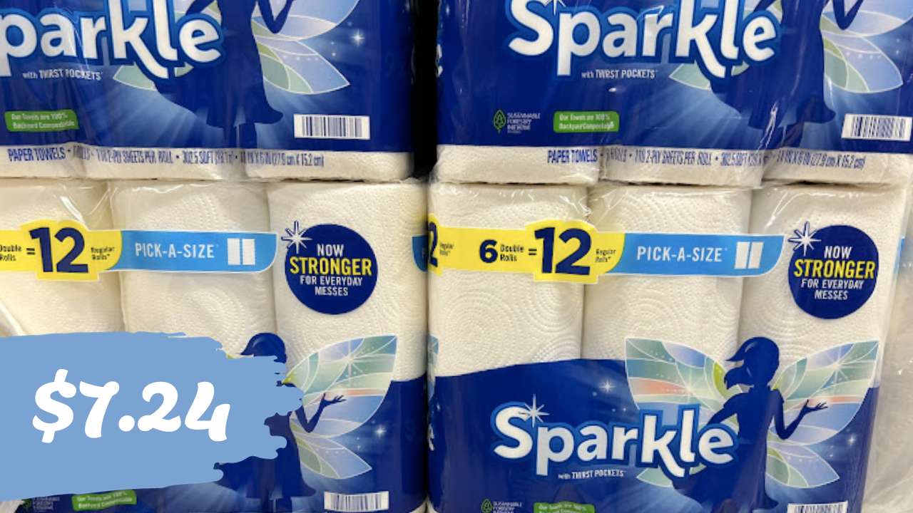 12Count Sparkle Paper Towels for 7.24 (reg. 17.49) Southern Savers