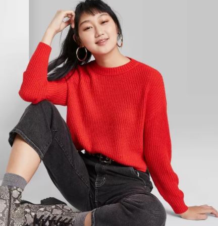red women's sweater