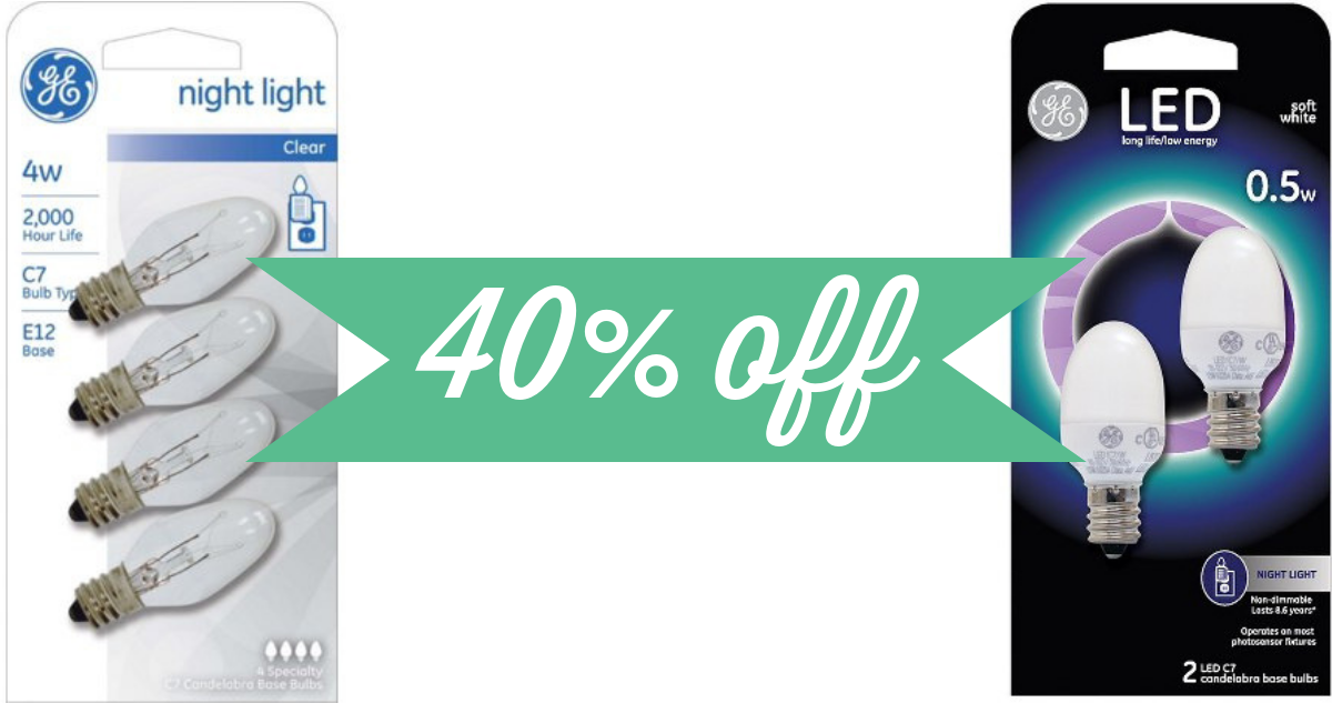 Target Deal General Electric Nightlight Bulbs for 28¢ Southern Savers