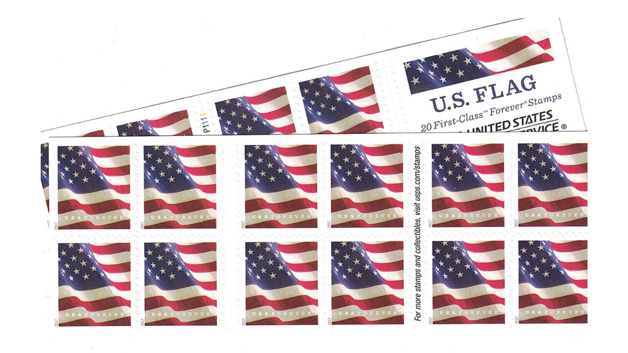 USPS US Flag Forever Postage Stamps - Book of 20