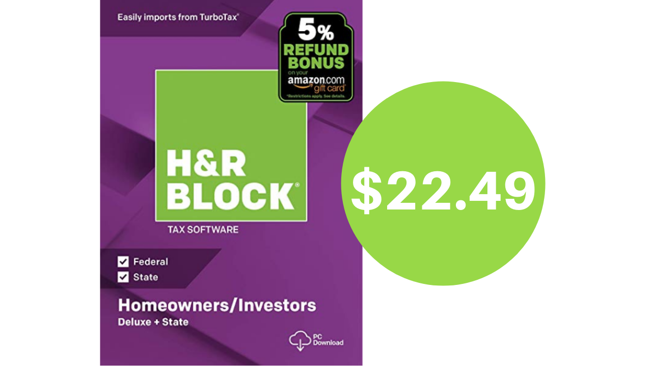 h&r block tax software deluxe + state 2022 download