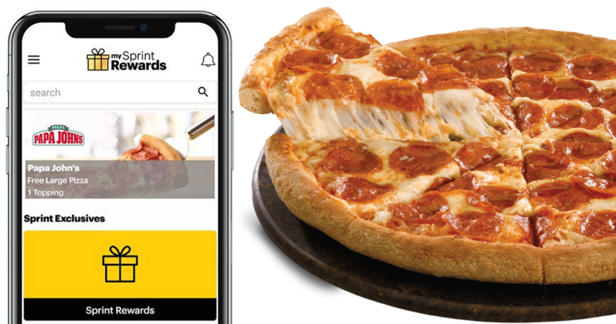 Free Papa John's Pizza with Sprint Rewards App :: Southern Savers