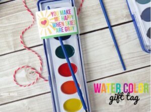 watercolor gift tag