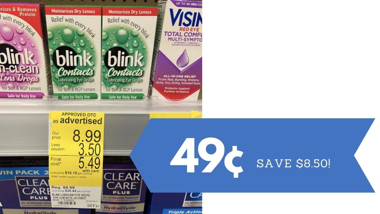 49 cents Blink Eye Drops at Walgreens Honest Coupon Deals