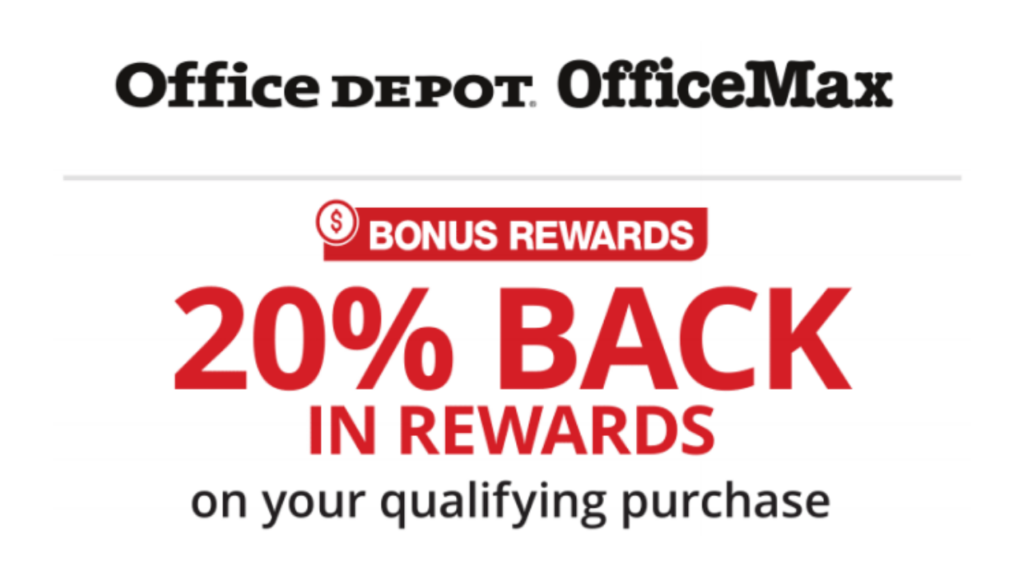 Office Depot/OfficeMax 20 Back In Rewards Southern Savers