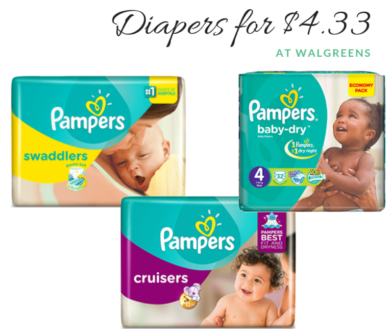 Pampers Diapers 4.33 Per Pack at Walgreens Southern Savers