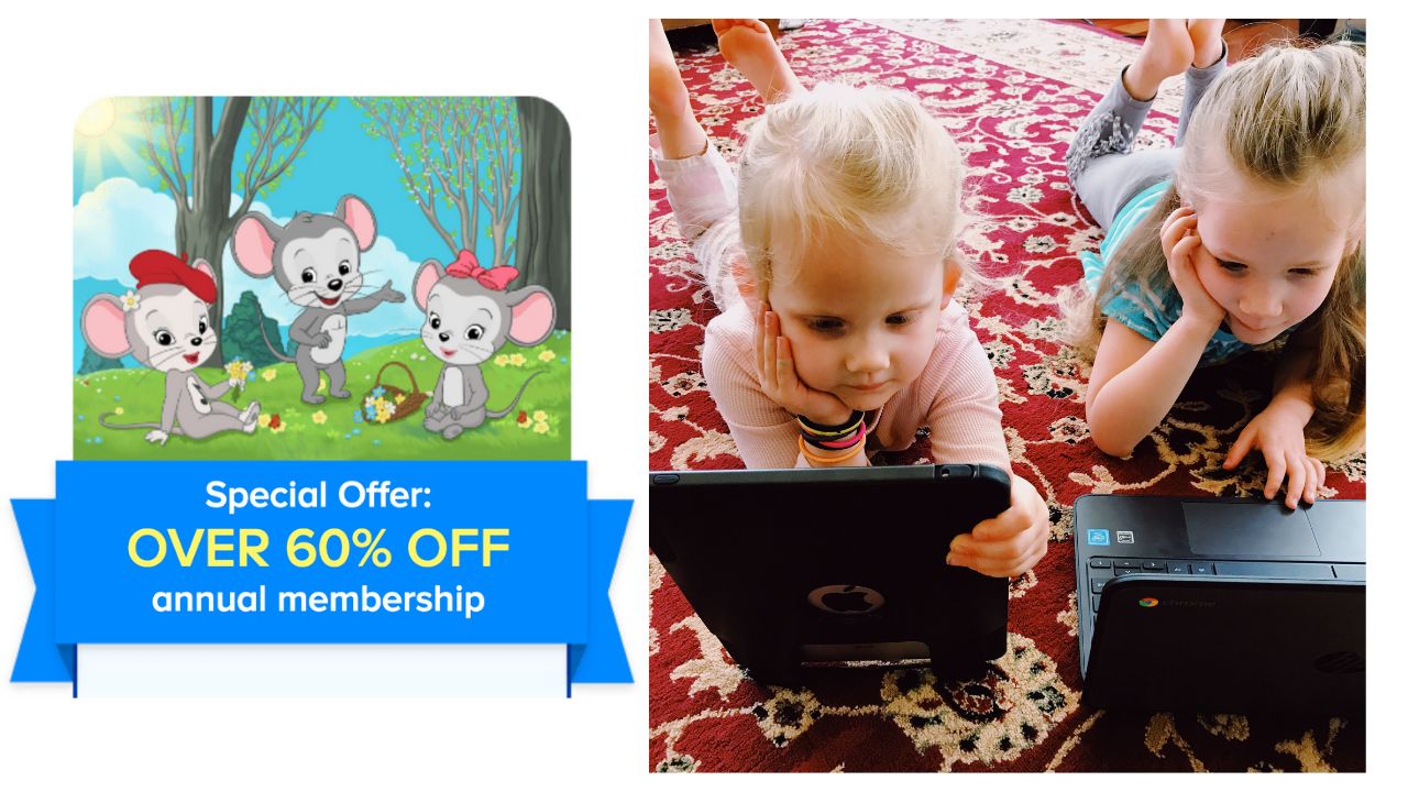 Over 60% off Entire Year of ABC Mouse Kids Learning Program.