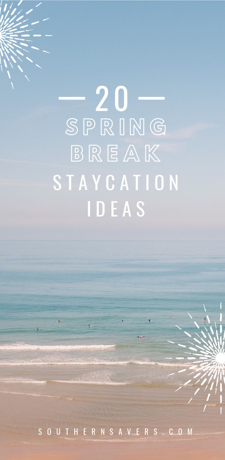 With spring break fast approaching, don't break the budget on a big trip. Stay local and have a blast with these 20 Spring Break Staycation Ideas. The kids will have a blast and never get bored!