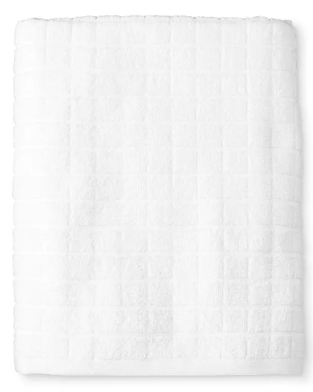 white bath towel