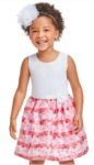 toddler pink and white dress