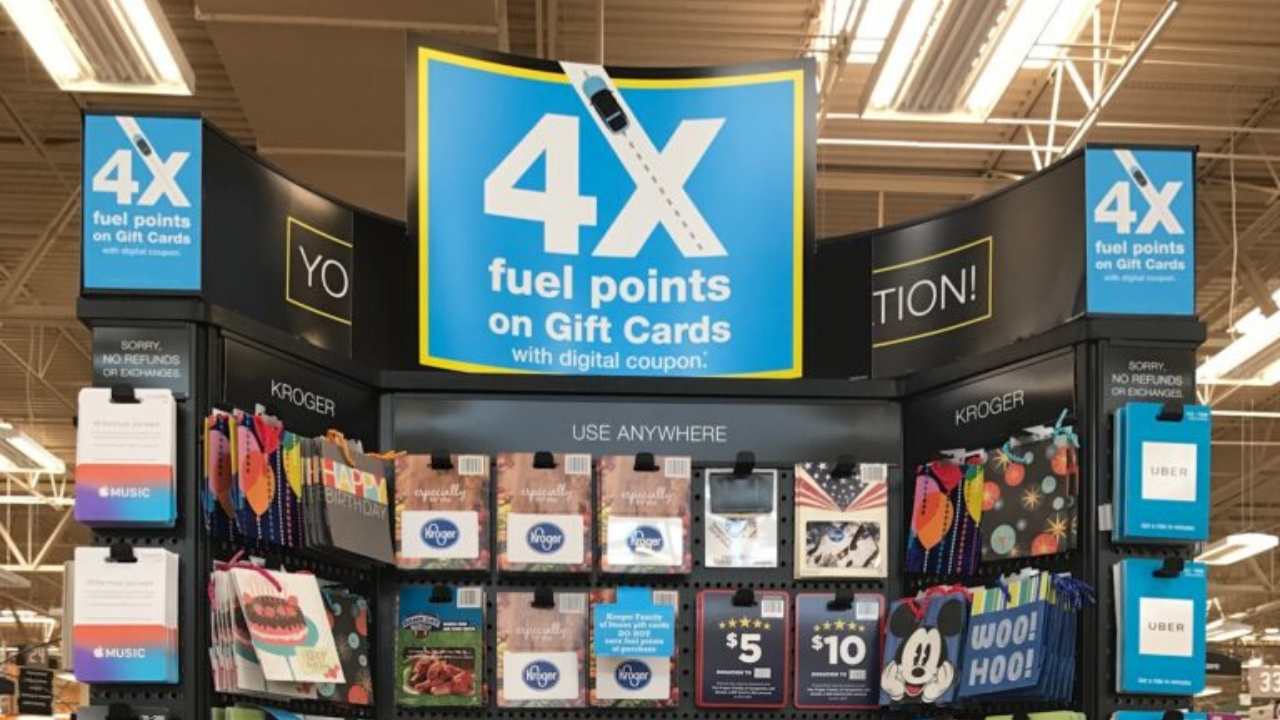 Kroger 4X Fuel Points on Gift Cards :: Southern Savers