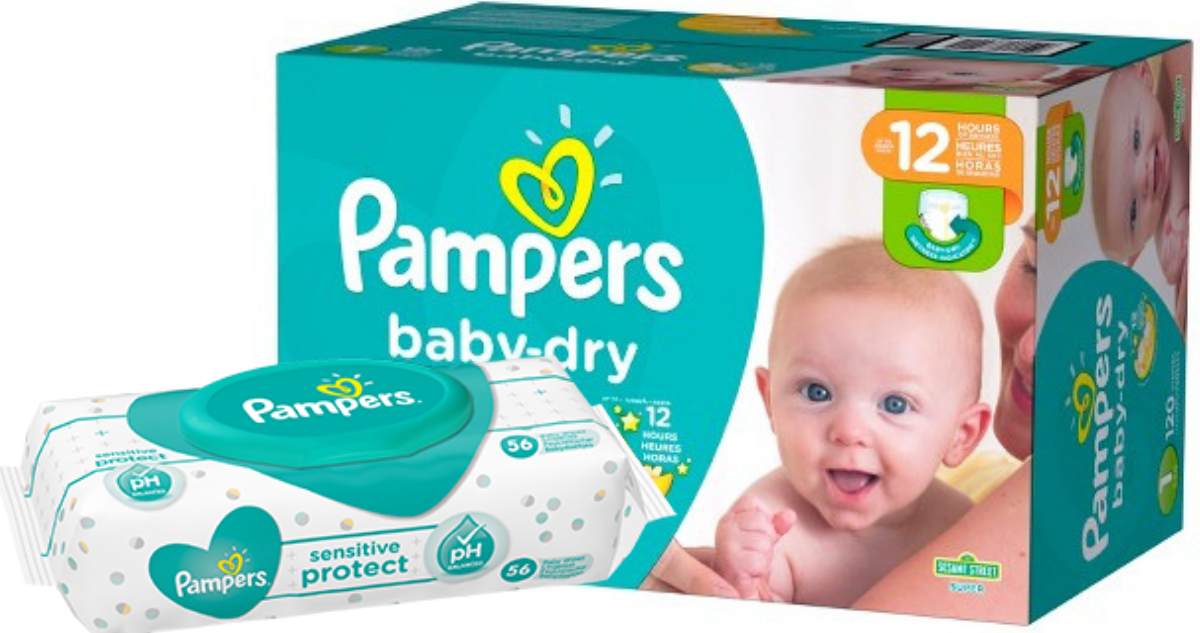 Super Pack Pampers Diapers for $18.81 + 