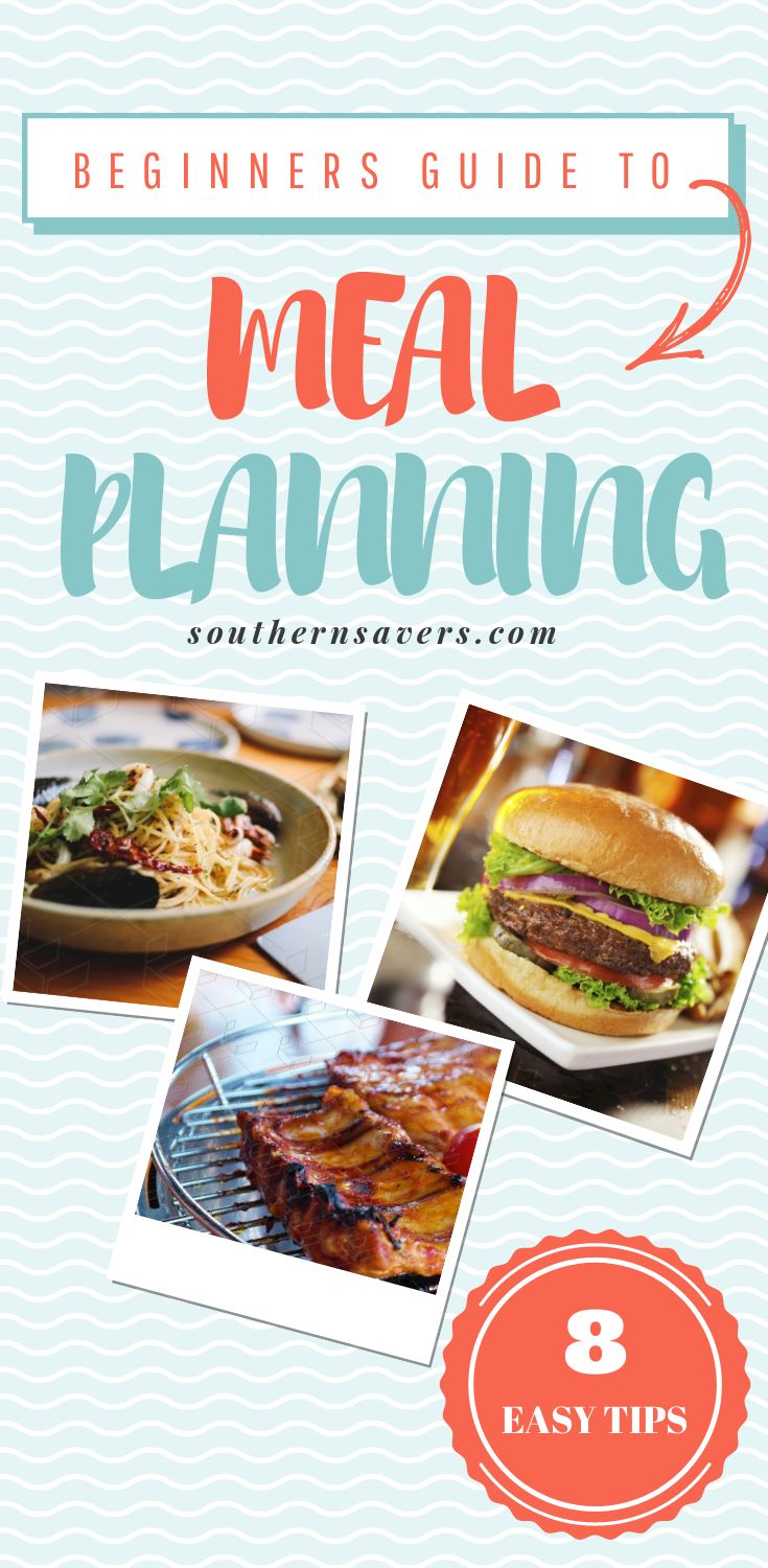 Meal planning saves a ton of money and time.  Don't keep putting it off, here are 8 easy tips to start meal planning!  You'll love having 