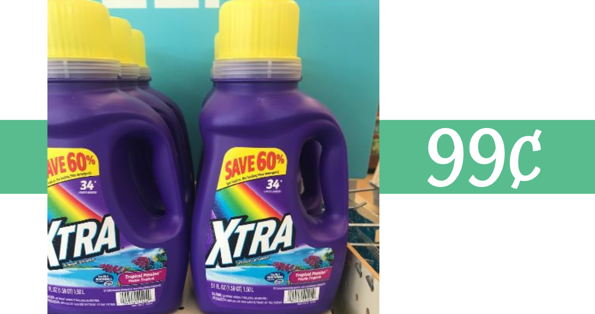 Xtra Liquid Laundry Detergent for 99¢ at Walgreens Southern Savers