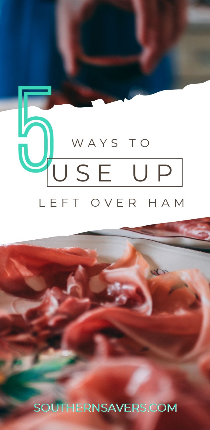 With Easter coming soon, it's best to have a plan now for how to use leftovers.  Here's 5 ways to creatively and deliciously use leftover ham!