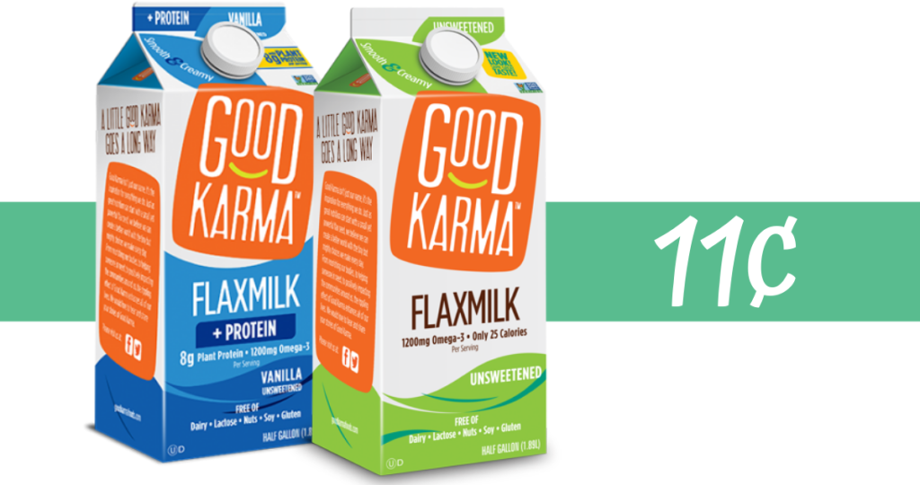 Good Karma Flax Milk for 11¢ at Target Southern Savers
