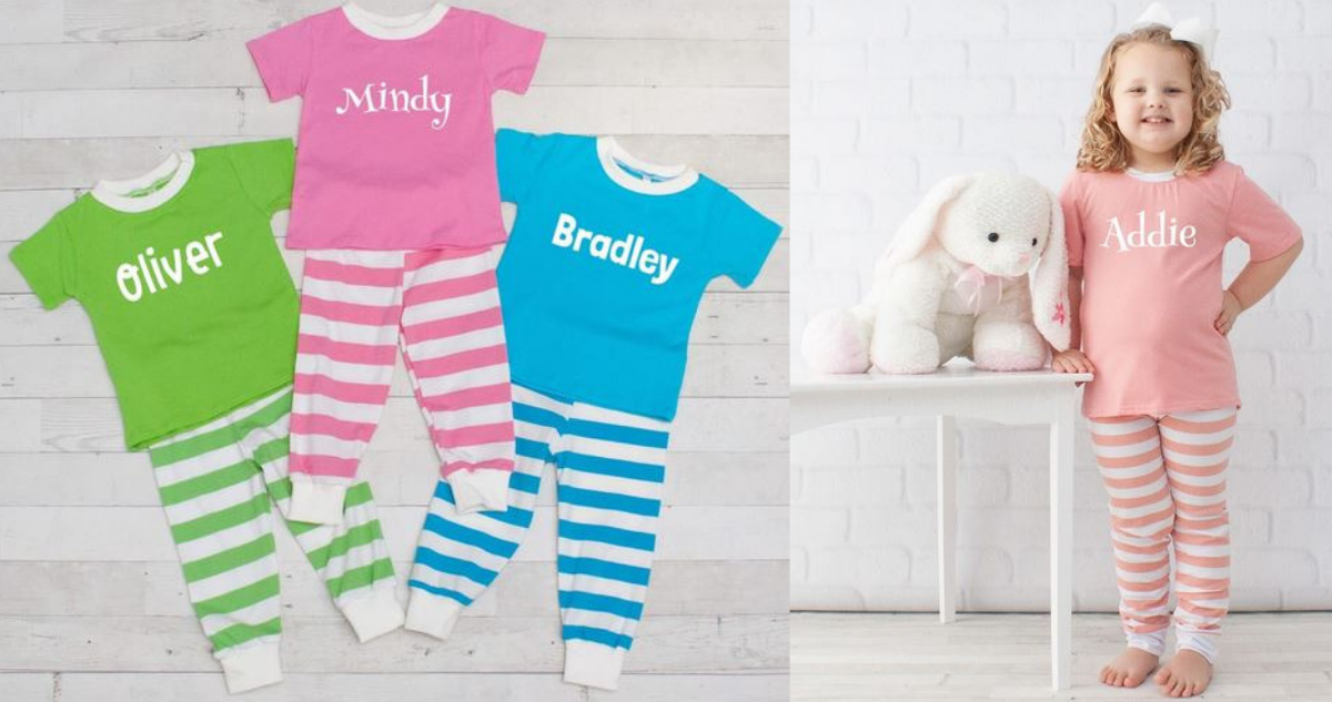 Personalized Kids Pajamas for $12.99 (reg. $41.99) :: Southern Savers