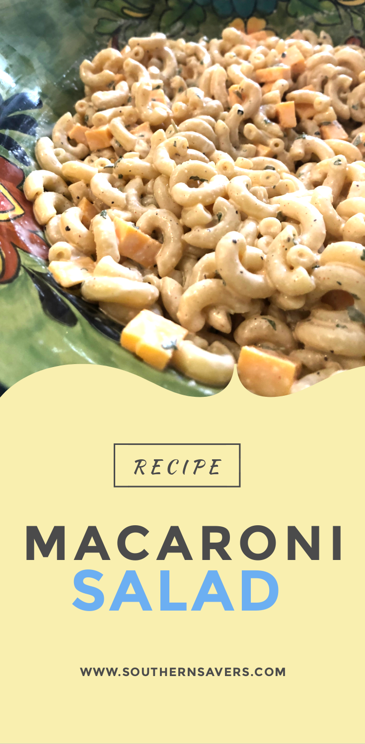 Need a last minute side dish for a picnic? This macaroni salad recipe can be thrown together in 20 minutes, and you probably have the ingredients on hand!