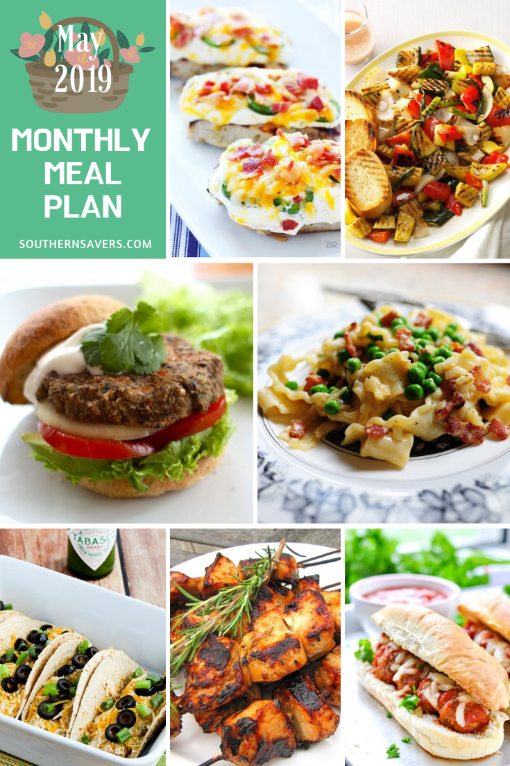 School and activities may be winding down, but your family still expects dinner! Check out our idea-filled monthly meal plan to get you through May!