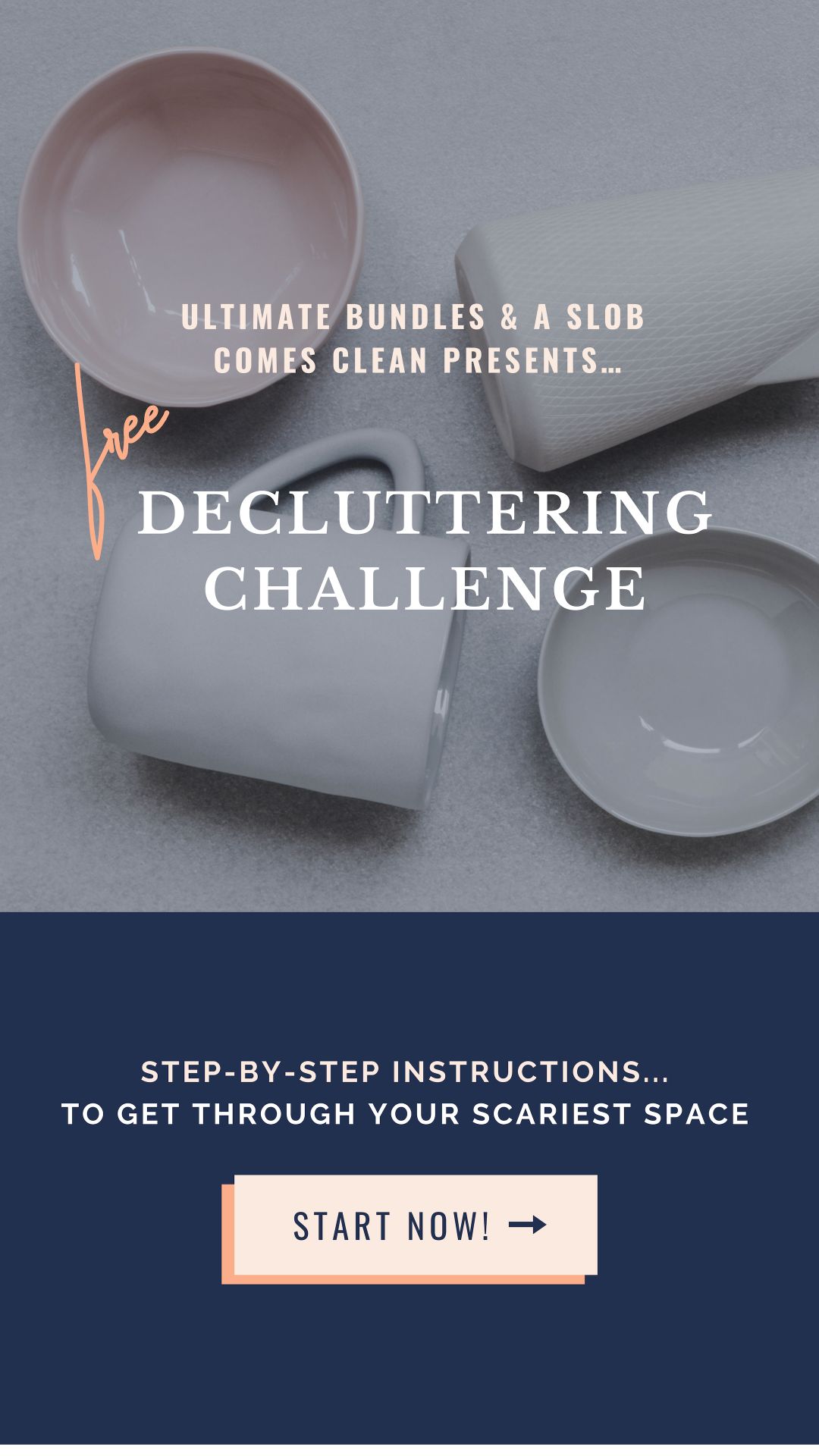 Join in the FREE Declutter Your Scariest Place Challenge this week, with free printable worksheets and guides to help you tackle that crazy corner, cabinet or closet.