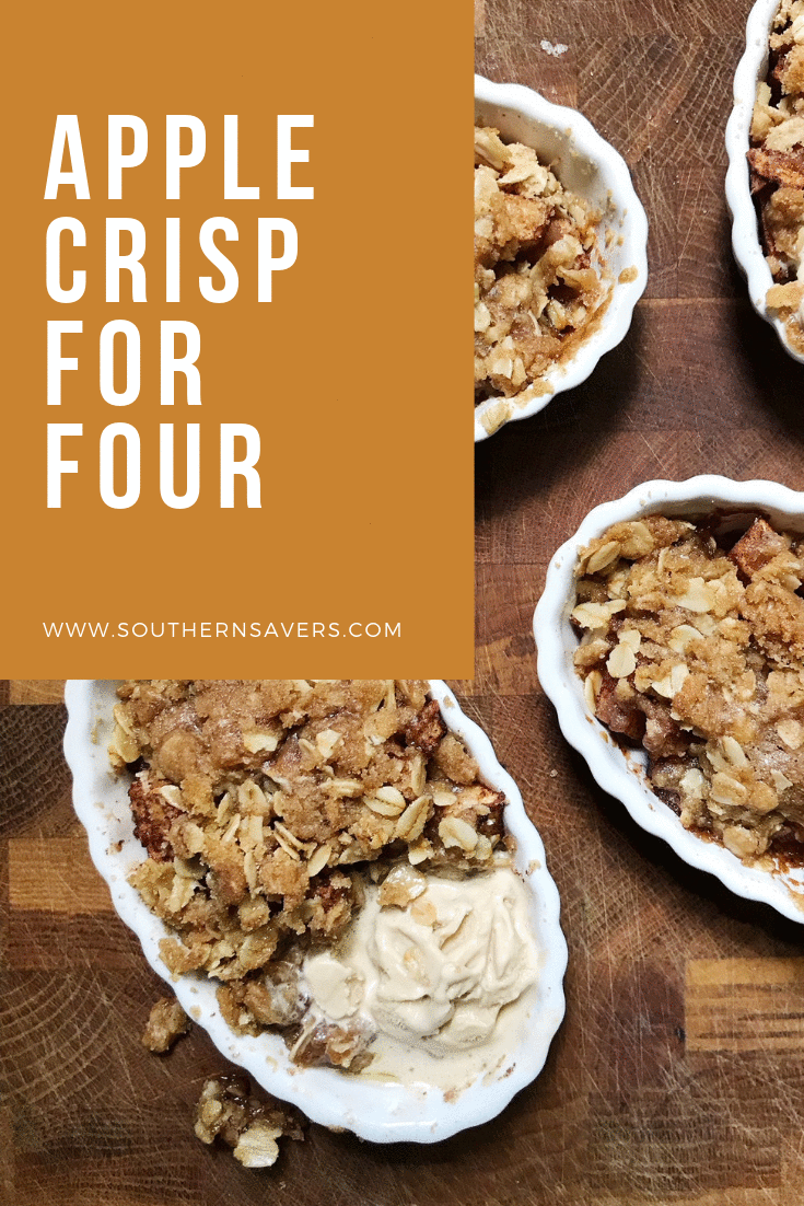 Frugal Recipe: Apple Crisp for Four