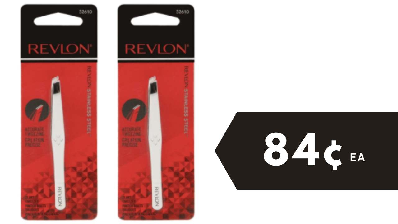 84¢ Revlon Slant Tip Tweezers at Walgreens Southern Savers