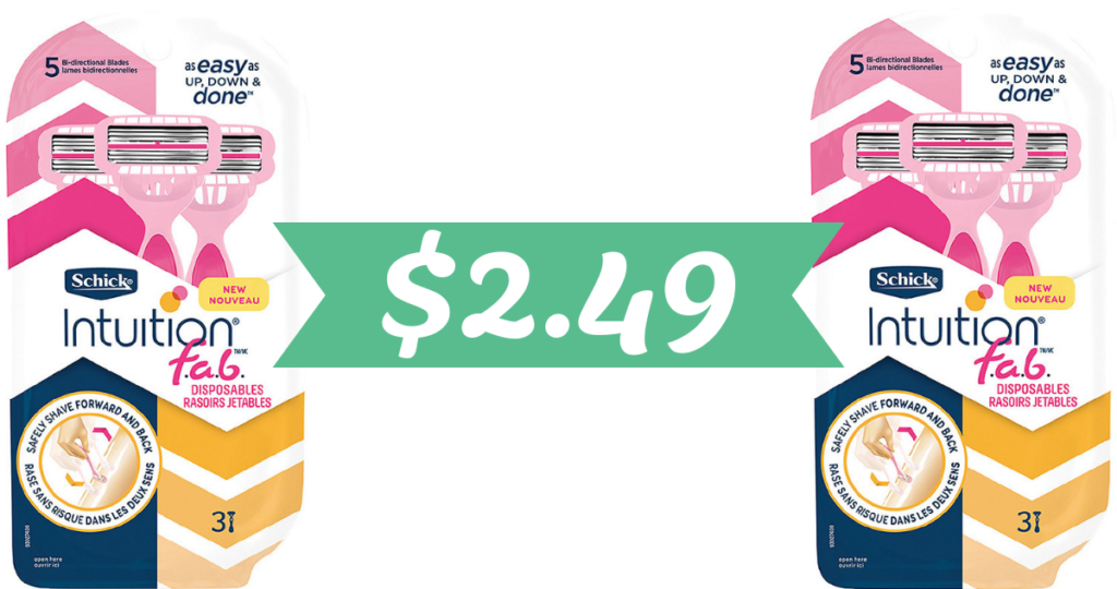 Schick Coupon | Makes Intuition f.a.b. Disposable Razors $2.49 ...