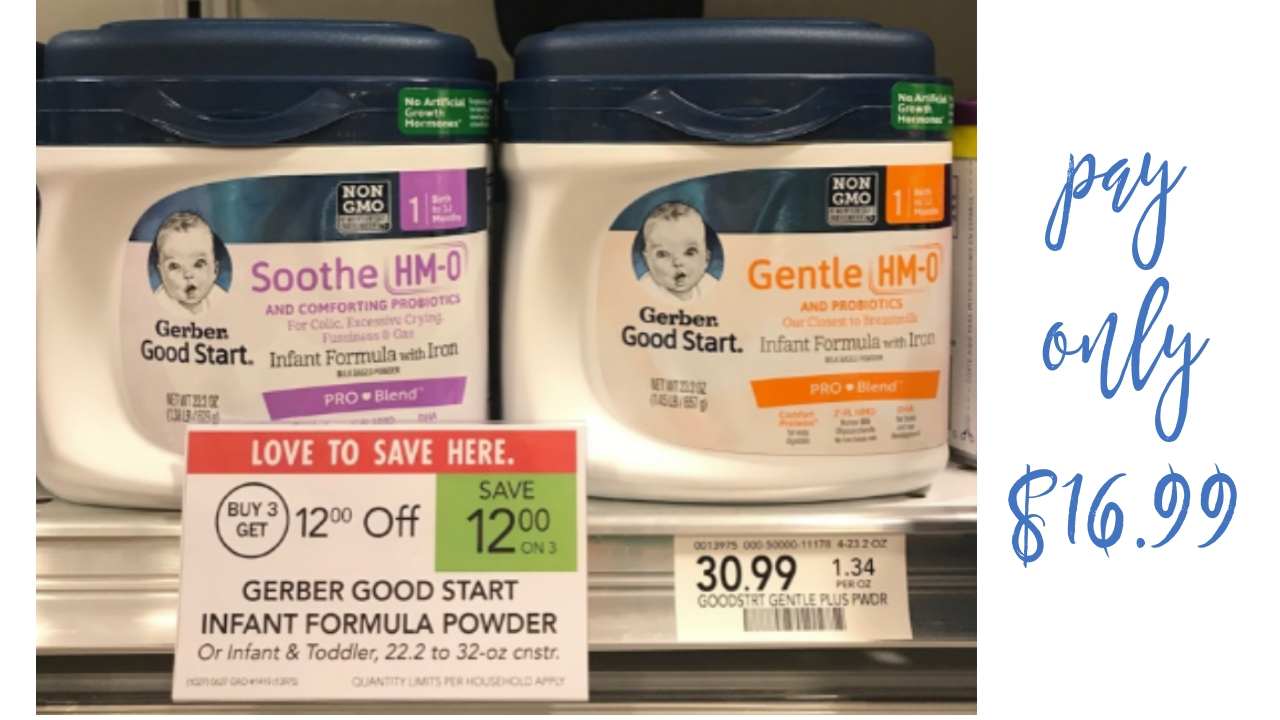 Gerber Good Start Formula Stacked Offers Makes it 16.99 at Publix
