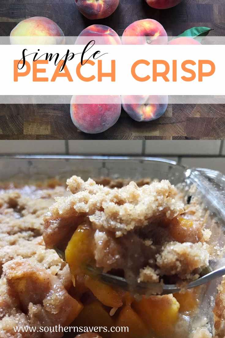 Frugal Recipe: Simple Peach Crisp