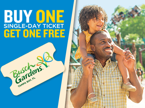 Bogo Busch Gardens Tampa Bay Tickets Southern Savers