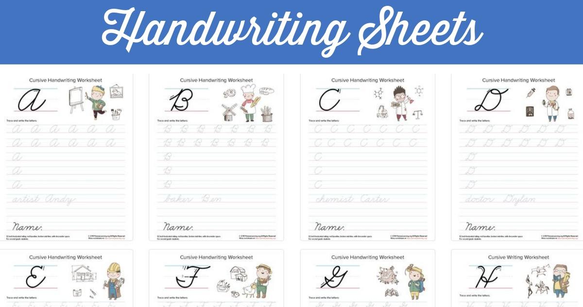 free printable cursive handwriting sheets southern savers