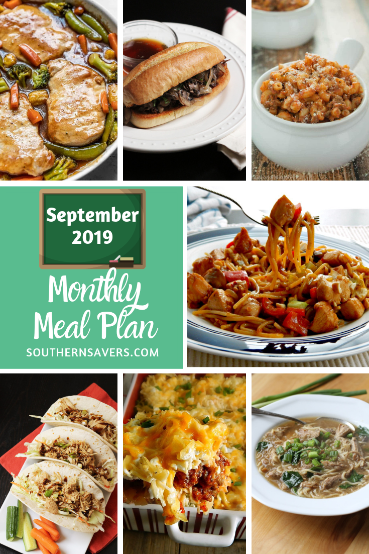 Fall is coming, and that means yummy comfort foods! This monthly meal plan for September gives you a framework for planning easy and simple dinners!