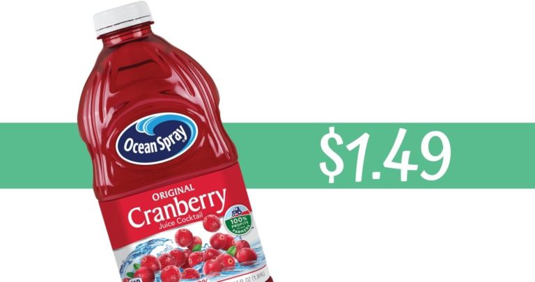 Ocean Spray Coupon | Makes 64 oz Juice $1.50 :: Southern Savers