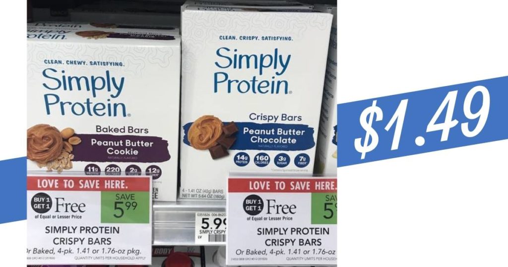 Publix Deal Simply Protein Bars, 4Pack for 1.49 Southern Savers
